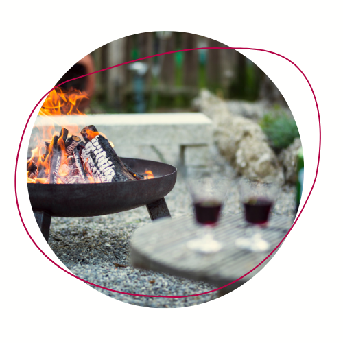 Fire pit wine