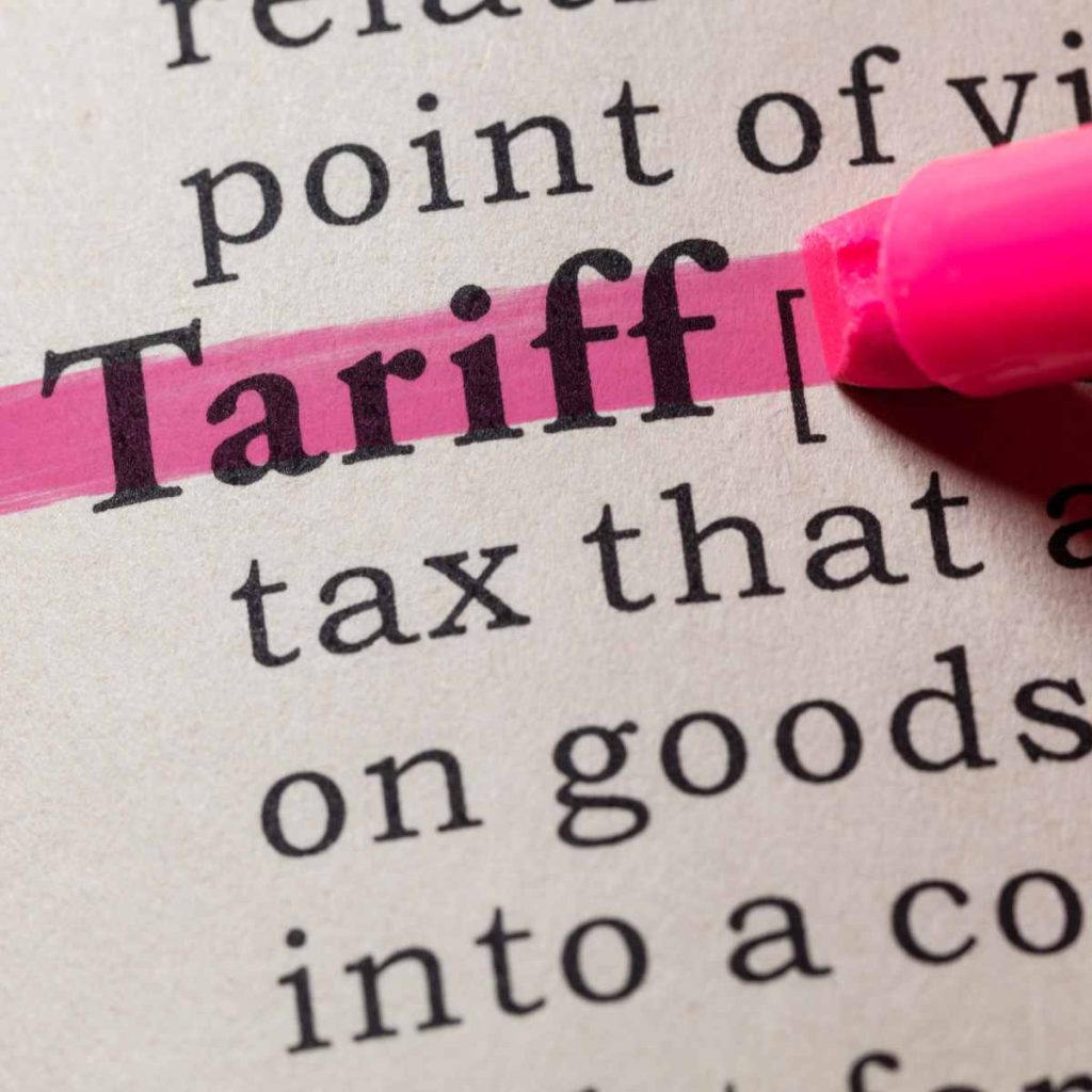 A WORD ABOUT TARIFF